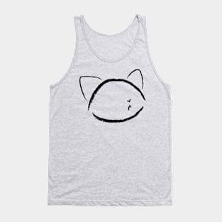 Minimal Brush Cat Head Tank Top